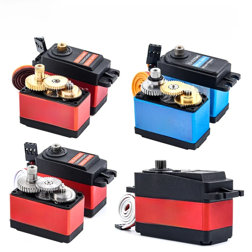Waterdicht 180/270/360 Graden 20Kg 25Kg 30Kg 35Kg 60Kg Grote Koppel Digitale Coreless Servo aluminium Metalen Tandwielen 25T Arm Rc Auto - afbeelding 2