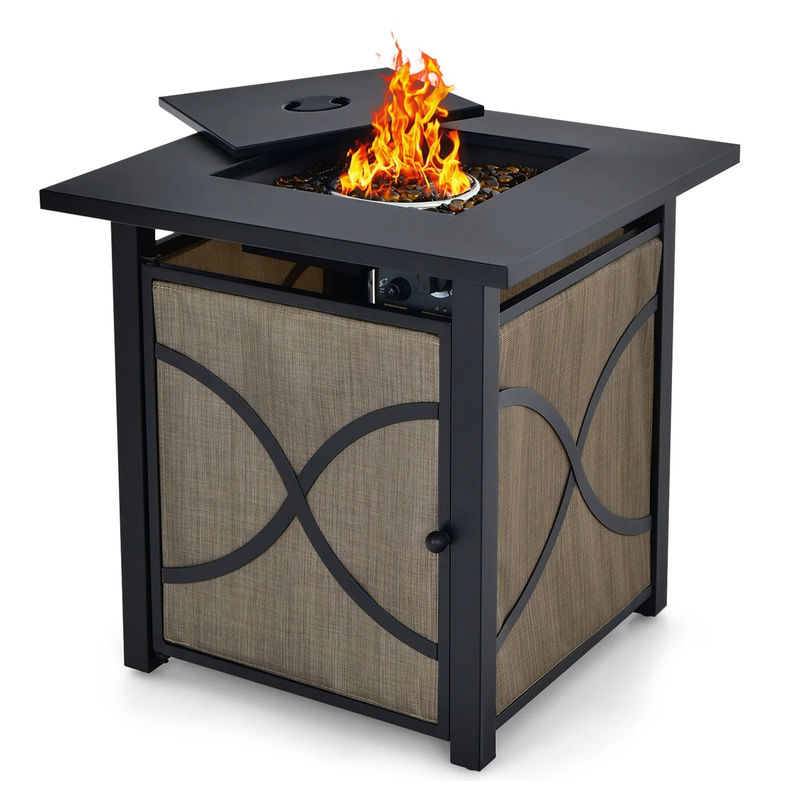 25" Gas Fire Pit Ta…