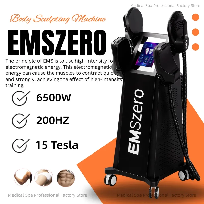 EMSzero Neo آلة نحت الجسم تشكيل 6500 واط 200 هرتز EMS تردد الراديو RF جهاز تحفيز العضلات