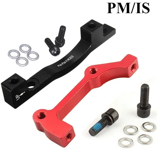 Imagen 1 del producto Rotores de freno de disco de bicicleta MTB, adaptador de pinza IS/PM delantero y trasero de 180mm y 203mm, adaptador de accesorios para bicicleta de montaje en poste de aleación de aluminio
