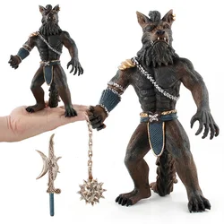Simulation Werewolf Warrior Wolf Man Model Action Figure 19CM Collection Wild Animals Figurines PVC Decorat Toys Kids Adult Gift