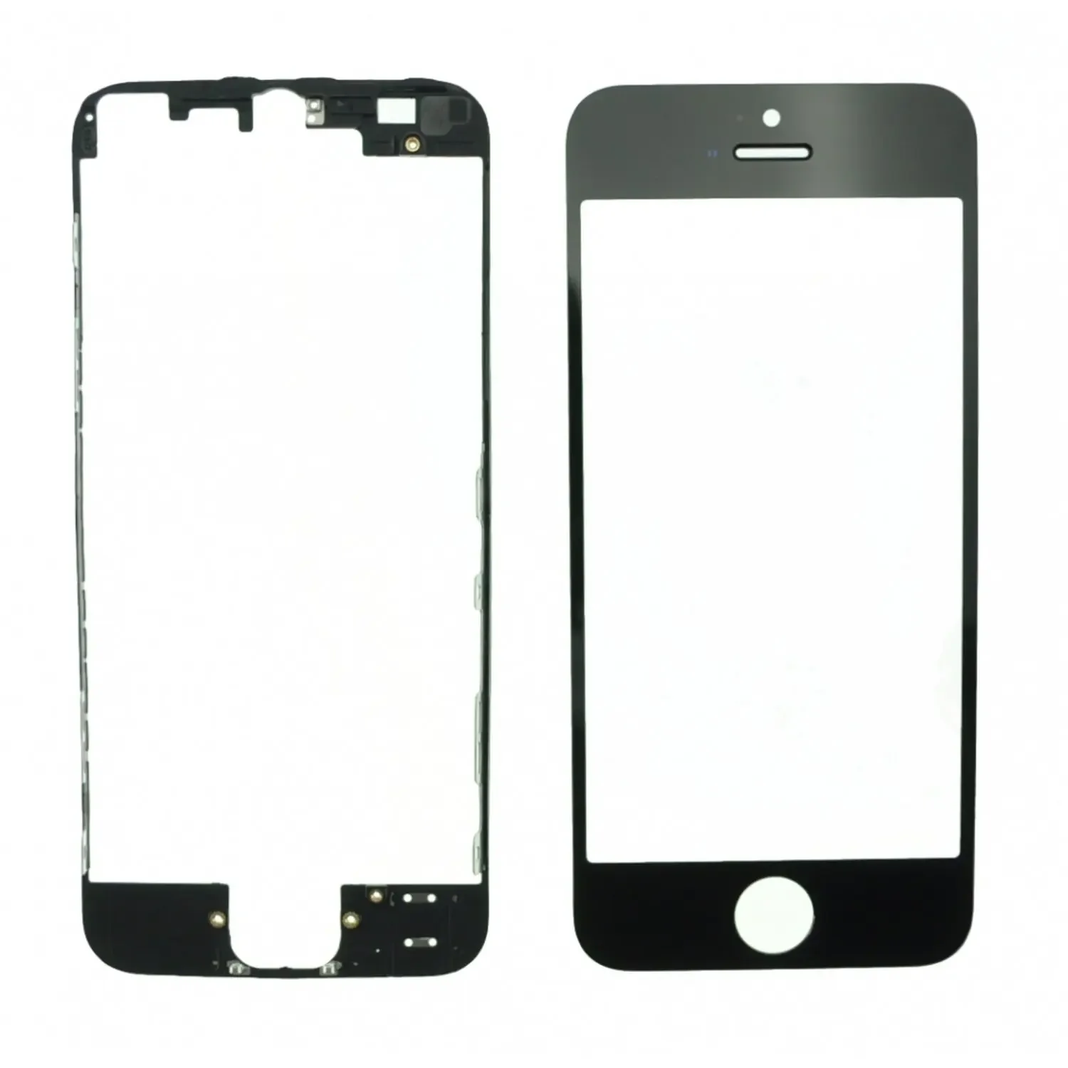 Tela De Vidro Para iPhone 5, Quadro Adesivo Preto