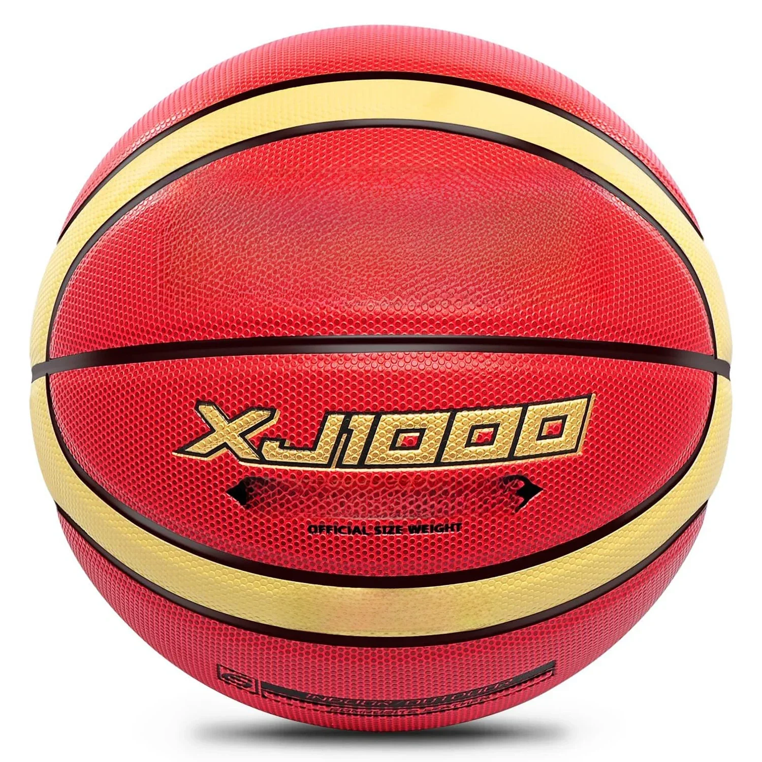 Molten XJ1000 Basketball Taille 6, 7 Basket-ball en cuir PU résistant à l'usure pour entraînement intérieur/extérieur
