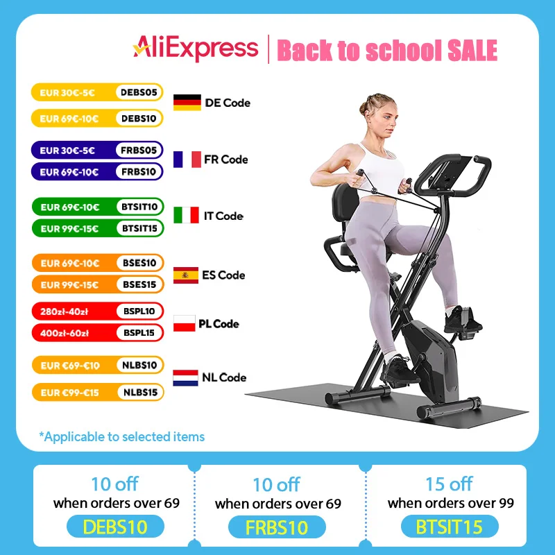 Cyclette pieghevole 8 cyclette di resistenza con sensori di frequenza cardiaca Bicicletta fitness stazionaria LCD per ciclismo indoor