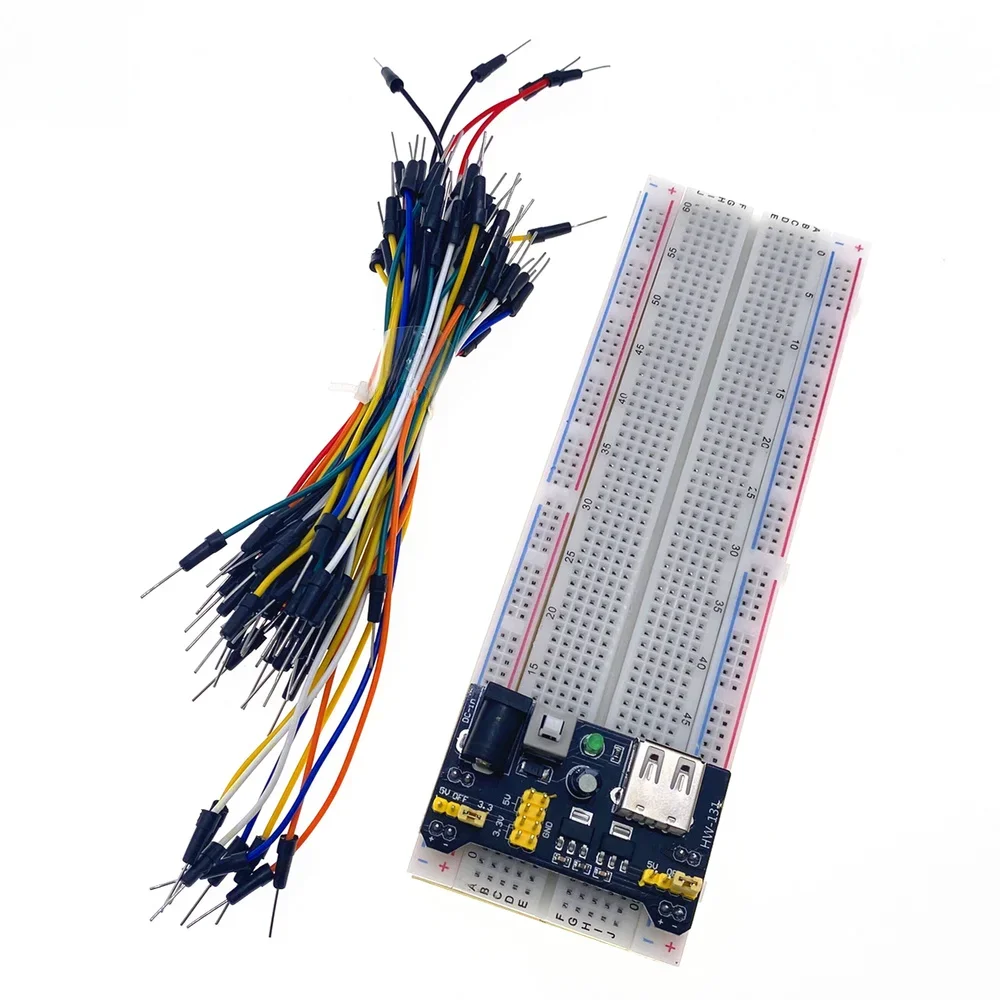 Oryginalny moduł 3.3V/5V MB102 zasilanie płytki prototypowej + MB-102 830 punktów zestaw do tworzenia płytek prototypowych bez lutowania + 65 elastyczne przewody połączeniowe — zdjęcie 2