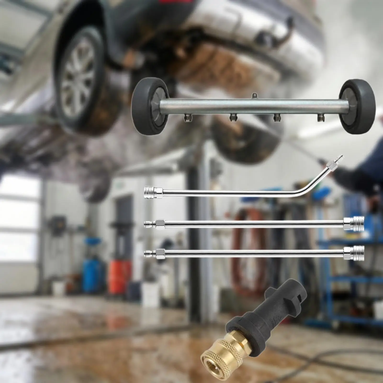 Pressure Washer Car Accessories Sturdy Undercarriage Sprayer Water Broom 4000 PSI for Truck SUV RV Cars Washing Vehicle Supplies