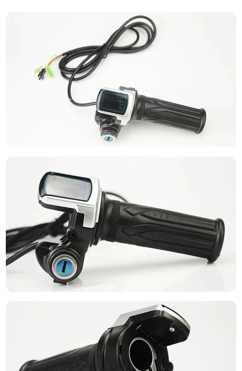24V 36V 48V 60V Lenker Twist Drossel Geschwindigkeit Controller LED Batterie Kapazität Display Halle Beschleuniger elektrische Fahrrad Roller – Detail 8