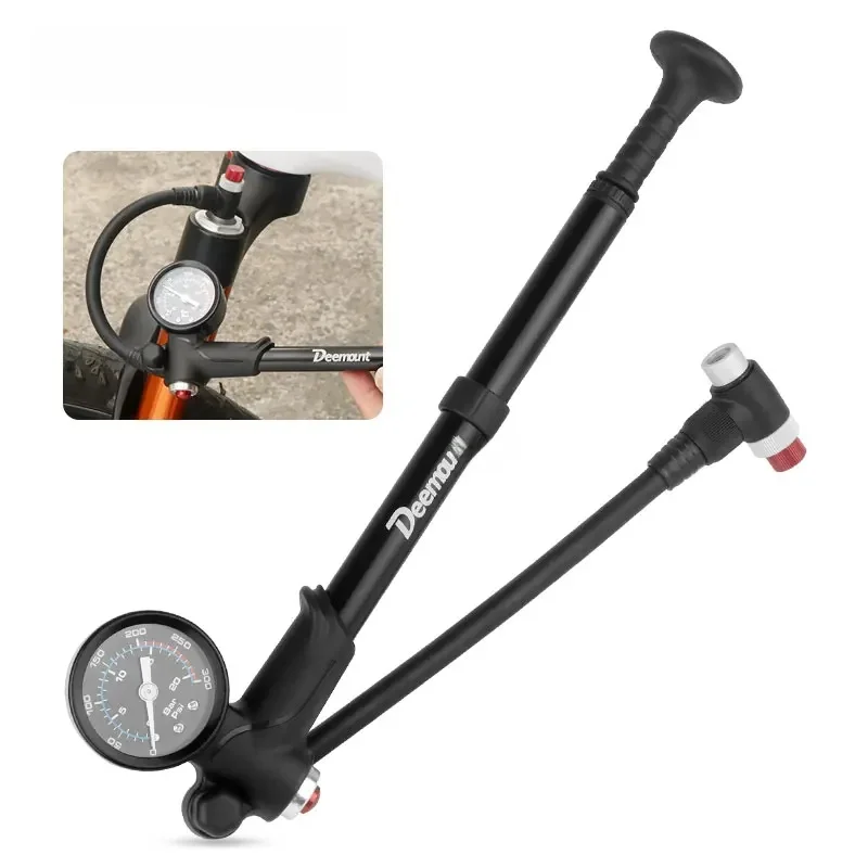 AliExpress DEEMOUNT 300PSI/20BAR High Pressure Pump with Gauge for Rear Suspension Fork Shock Absorber MTB Bicycle Barometer Rotatable Hose Inflator