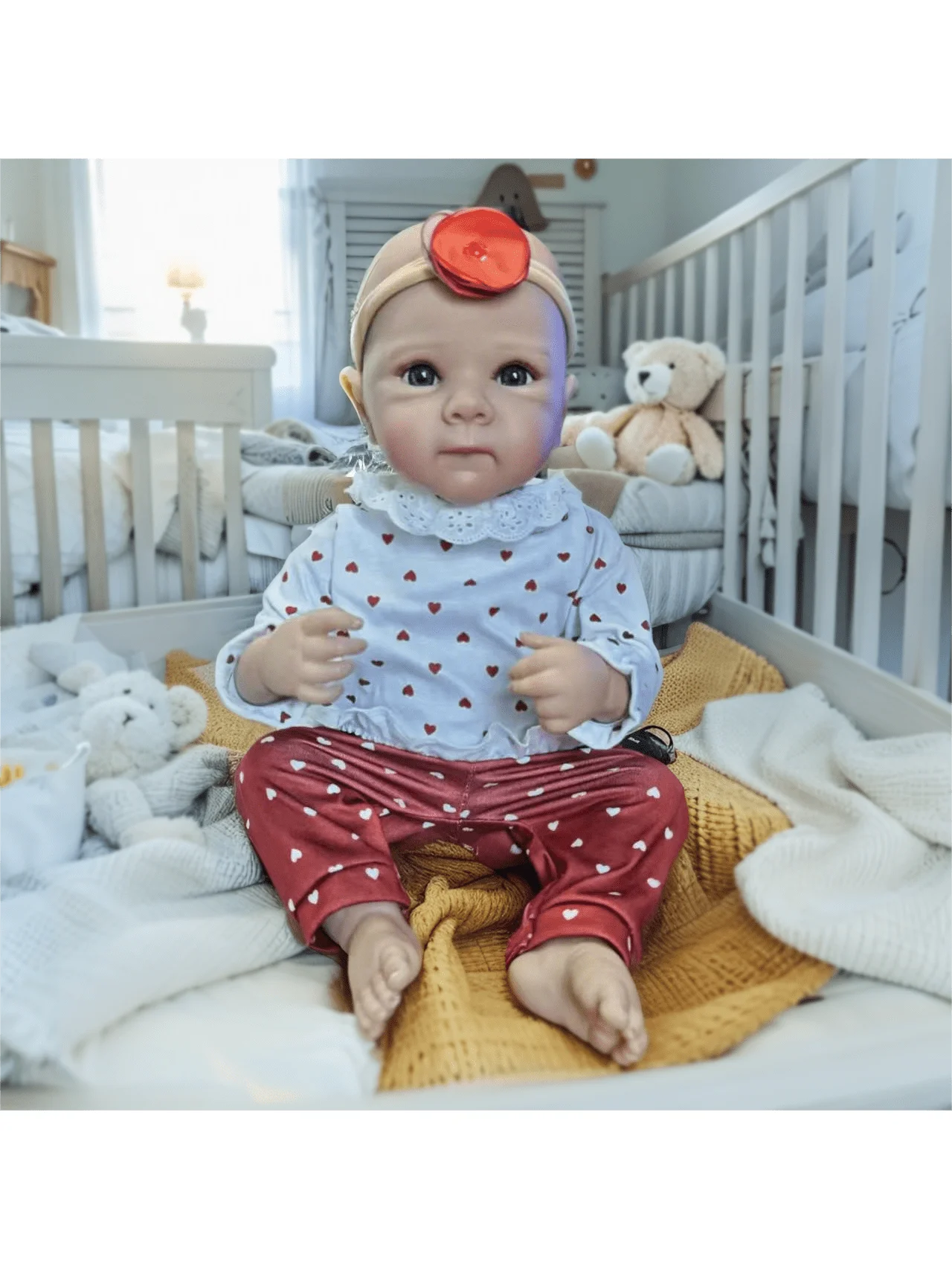 Poupées bébé Reborn réalistes-poupée réaliste en vinyle souple de 19 pouces, poupées bébé de la vie réelle portables (poupée uniquement/pas d'accessoires)