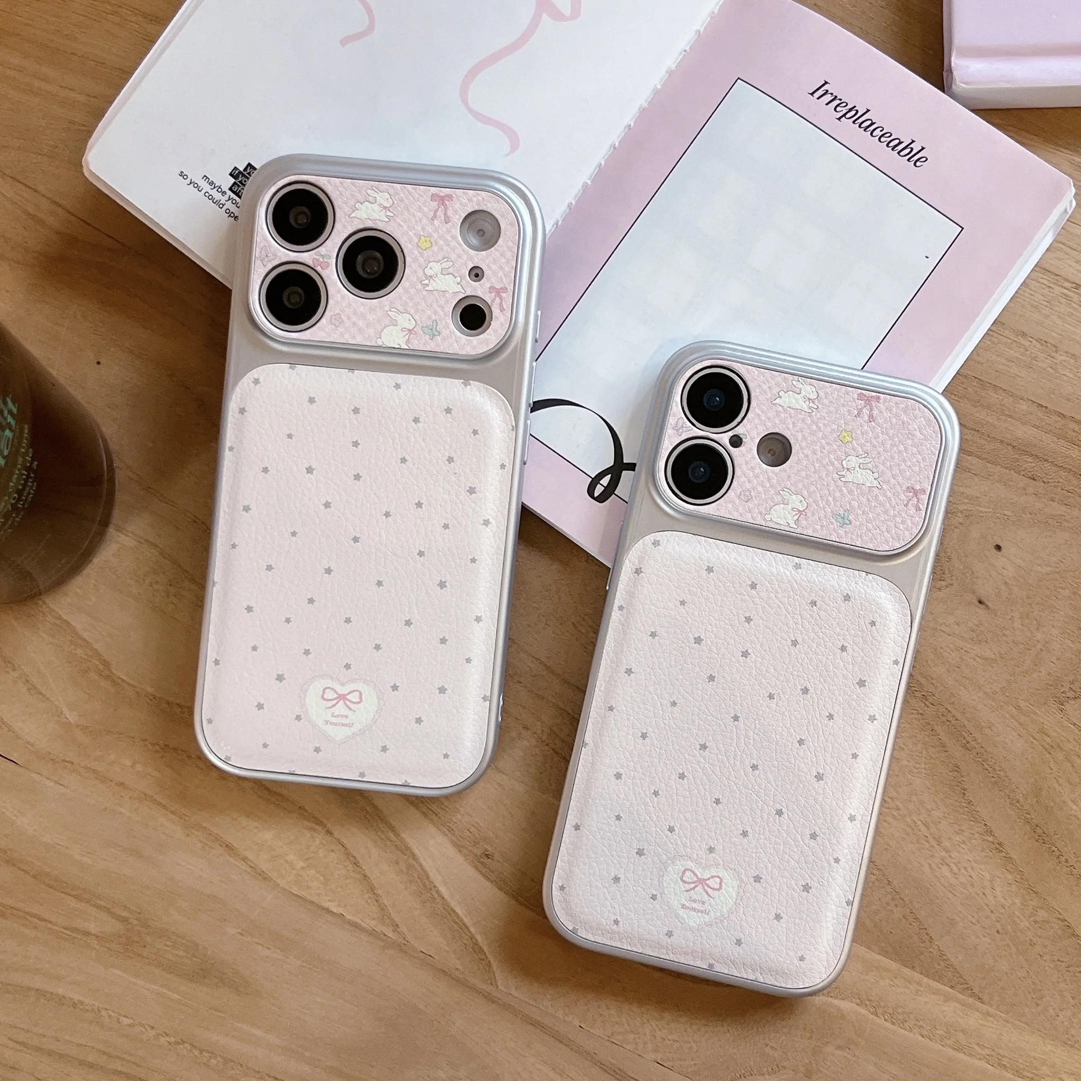 

Fashion simple cute full screen star bunny phone case for iPhone17 16ProMax14 15Pro fundas Korean INS shockproof protective case