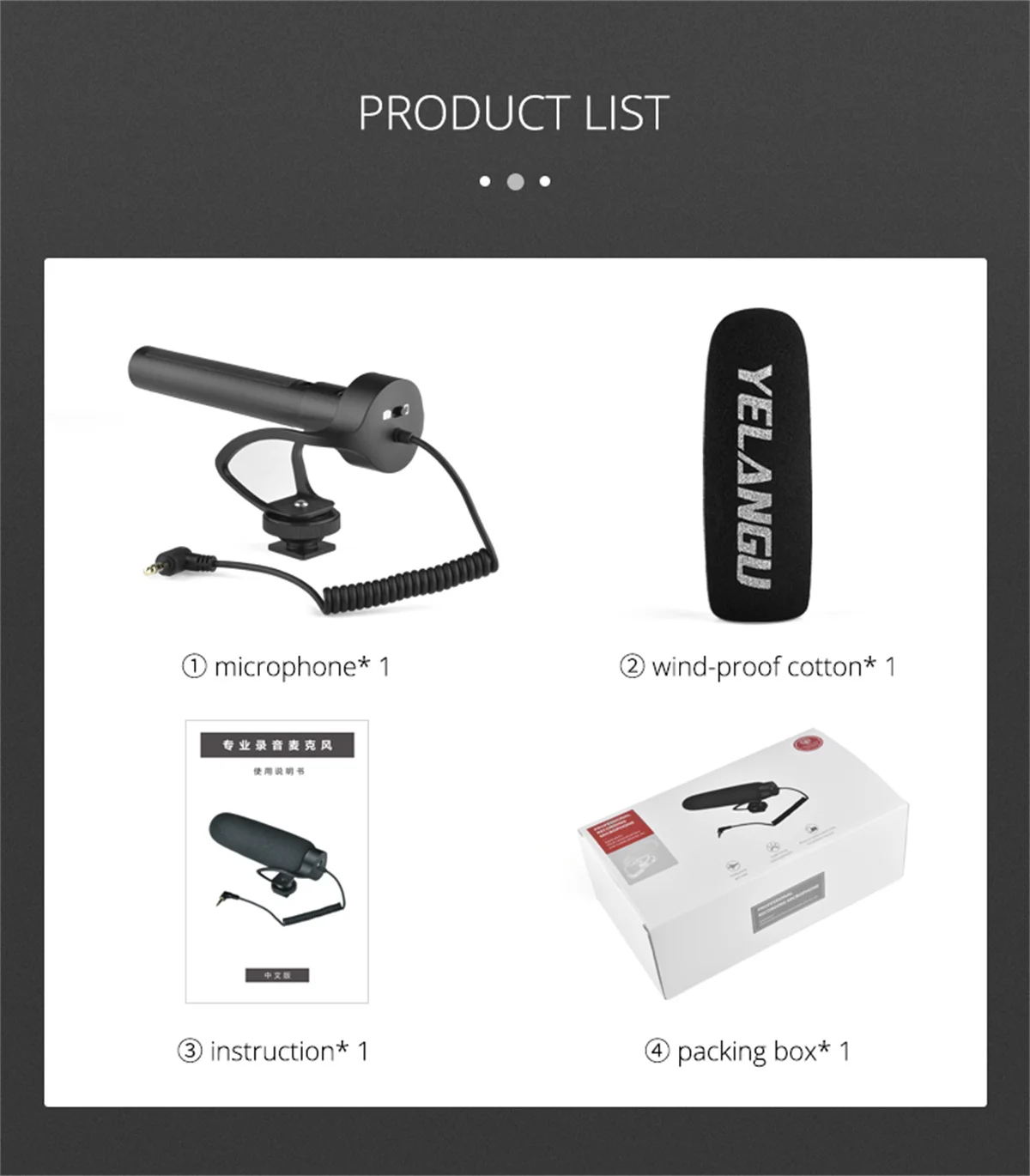 Micrófono profesional de calidad de sonido claro, Conector de zapata fría estándar, orificio roscado 1/4, salida macho de 3,5mm