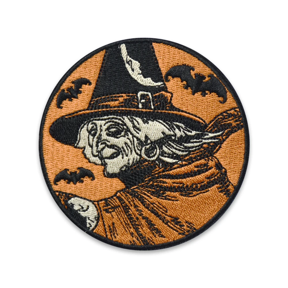 Witch Monster Fariytale Embroidery Patches for Clothing Iron on Jackets Cool Applique Patch Sewing Clothes Badges