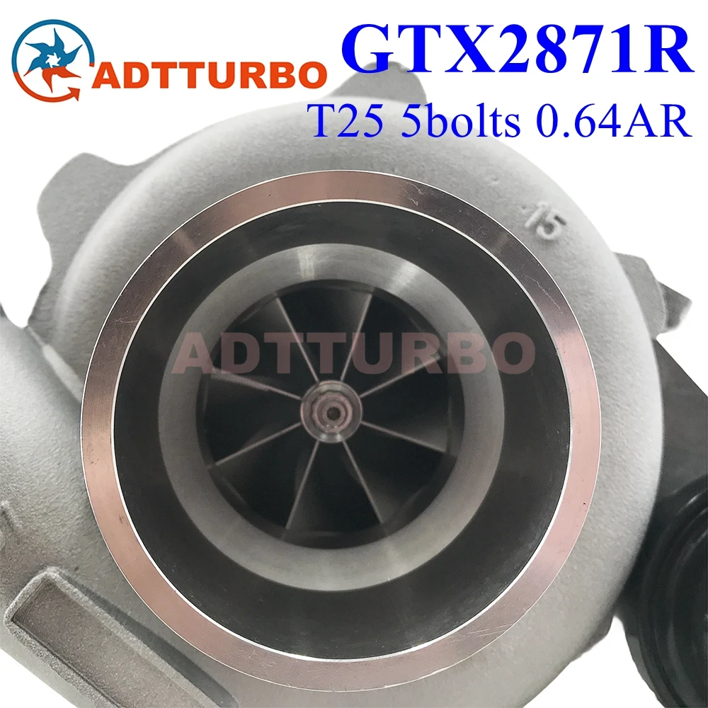 

GTX2871R T25 5bolts 0.64AR Turbocharger Ceramic Dual Ball Bearing 816365-5001S for Garrett Performance Turbine Supercharger