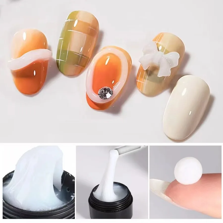 Extensión de esmalte de uñas UV, 1 piezas, pegamento de construcción, Gel de pegamento de diamantes de imitación, fácil de operar, Multicolor opcional