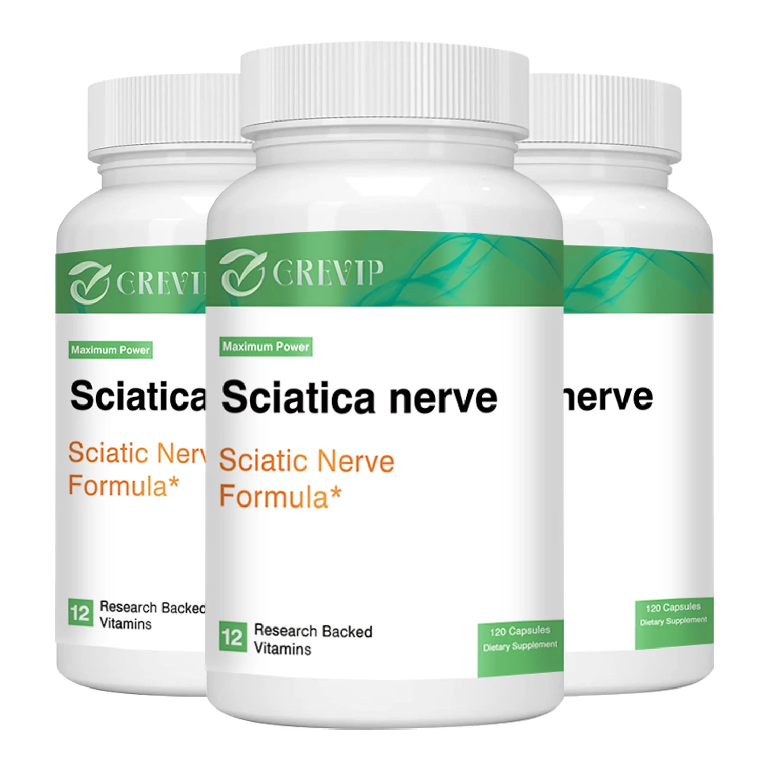 

Sciatic Nerve Supplement - Restore Mobility, Relieve Pain and Stiffness - 120 Capsules