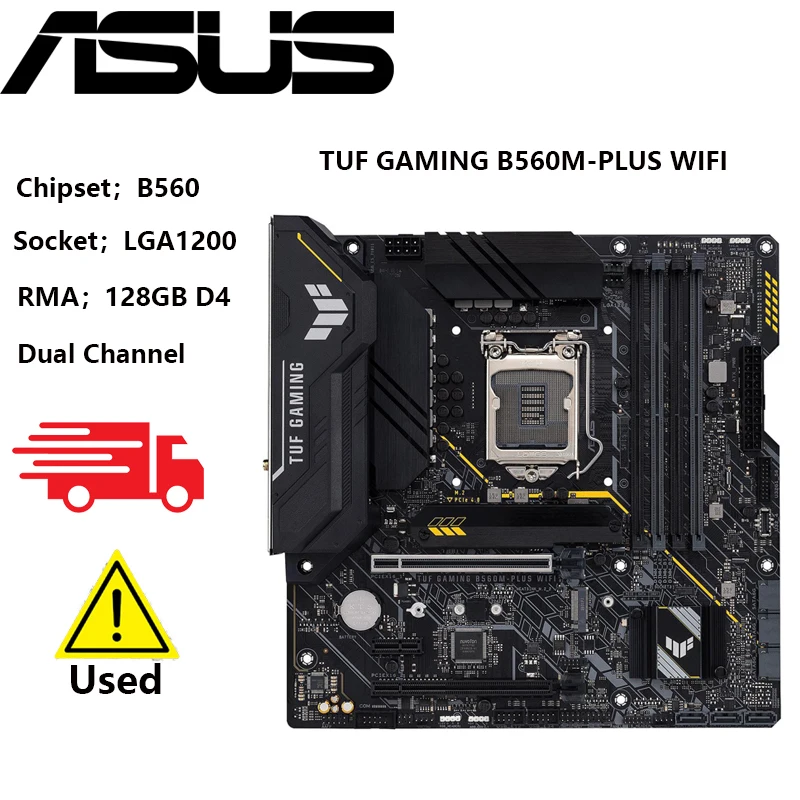 ASUS TUF Gaming B560M-PLUS WiFi LGA1200 Micro ATX Gaming Motherboard PCIe 4.0, 2X M.2 Slots,8+1 Power Stages, 2.5Gb LAN, WiFi 6,