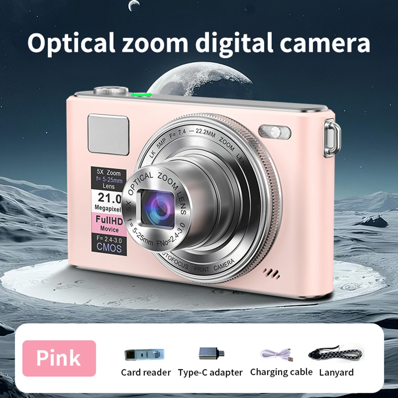 كاميرا رقمية 4K CCD LK016، تصوير عالي الوضوح، كاميرا صغيرة، كاميرا محمولة لمستوى الدخول لحفلات الطلاب، محددة للسفر