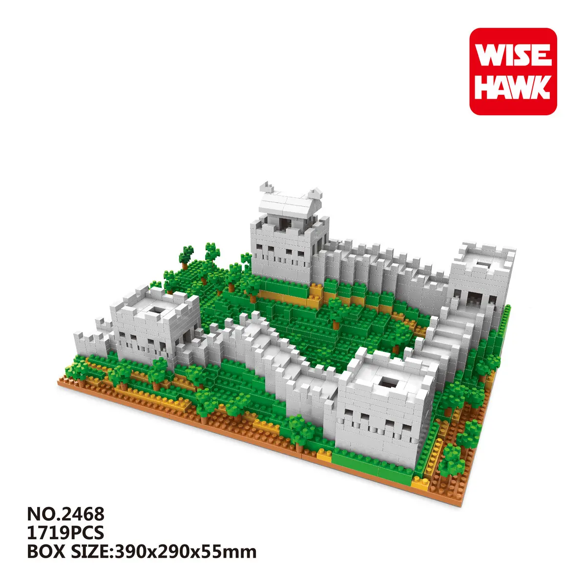 Wise Haw-Great Wall of China, 2468, Toys for Boys and Girls, Blocks, Parts, original, Store, Official License, New, bricks, bricks, Gift, Man, woman, adult, cheap, price