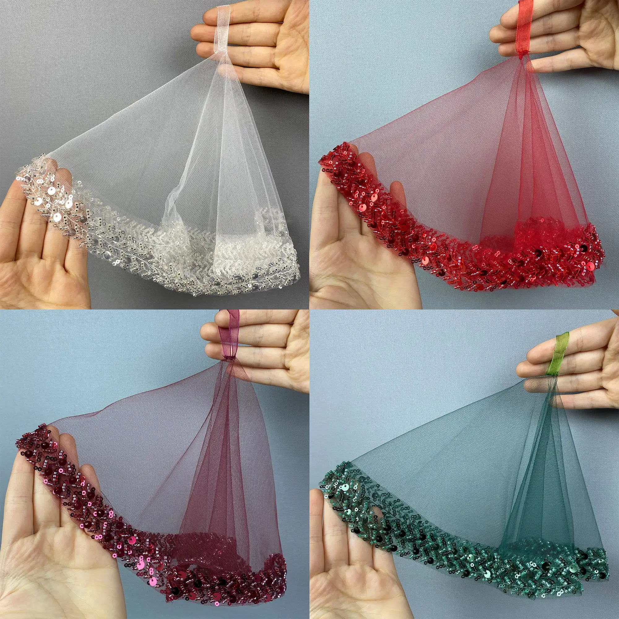 1 PCs (Please specify color in order Notes) Tulle Handkerchief, Wedding Handkerchief, Henna Night Handkerchief, Bridesmaid