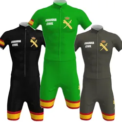 Civil Guard Cycling Jersey 2024 Men Set Cycling Green Clothing shirt Road Bike Suit Bicycle Bib Shorts MTB Maillot Ciclismo Ropa