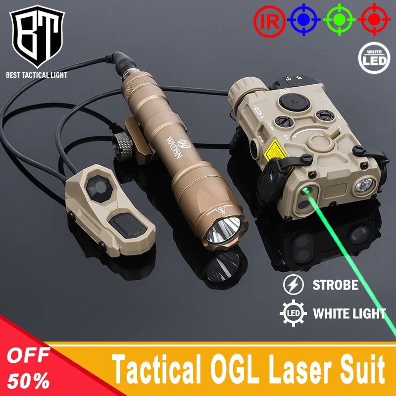 WADSN Nylon Plastic OGL Red Blue Green IR Strobe Laser M300 Flashlight AXON Pressure Switch Hunting Weapon Airsoft Accessories