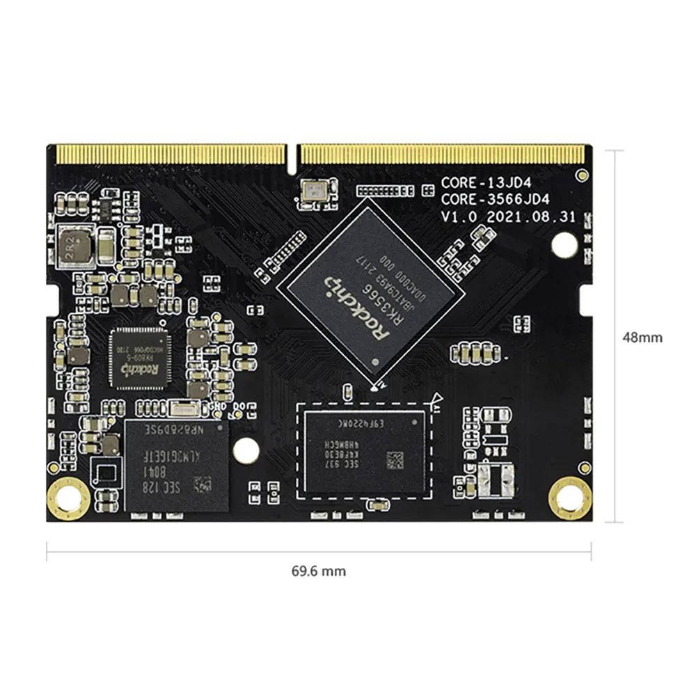 Rk3566 ai mainboard quad-core 64-bit Cortex-A55 processador 1.8ghz 4k 1000mbps ethernet baixa potência gpu npu 1.0 topos sata3.0