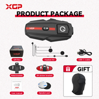 XGP Motorcycle Helmet Intercom Bluetooth 5.2 Headset with Voice Controls 1000mAh 40mm Hi-fi Speaker for Motorcycle Accessories