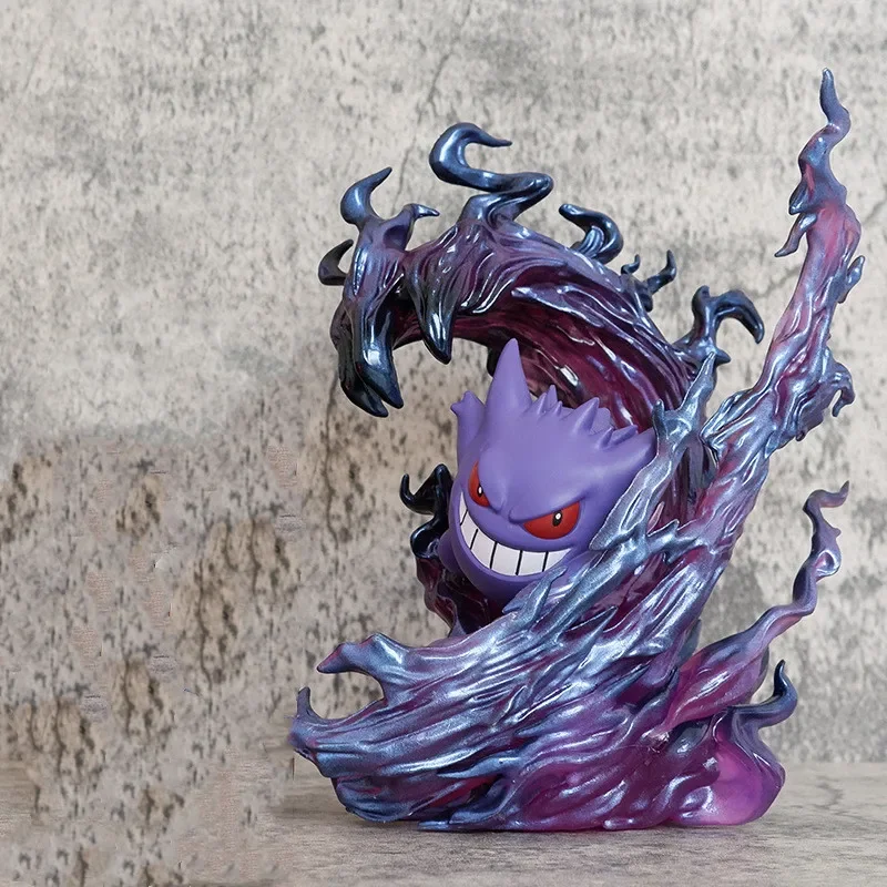 19Cm Anime Pokemon Gengar Battle Ver. Pvc Actie Figuur Spel Standbeeld Verzamelmodel Kinderen Speelgoed Pop Geschenken - afbeelding 2