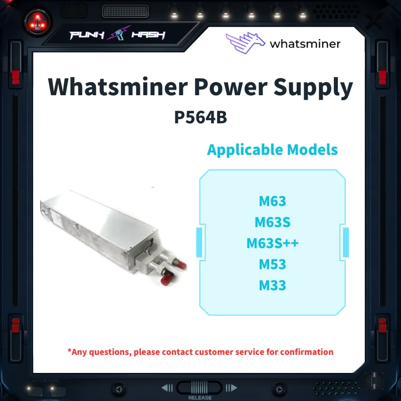 Alimentatore Originale Whatsminer PSU ASIC Miner P21 P222 P564B Parti per Miner M30 M50 M53 M56S++ M66 Garanzia di Sei Mesi