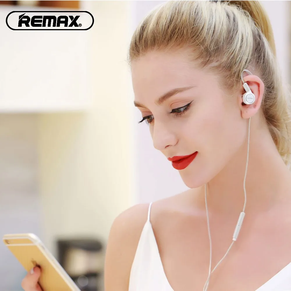 REMAX In-Ear headset with Cable and microphone, HIFI bass headphones with Ear Monitor, sports, with Ruid cancellation