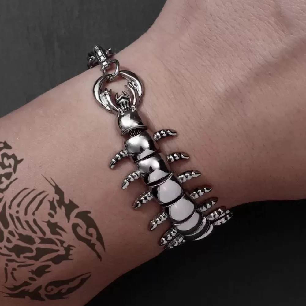 Fashionable and Personalized Centipede Design Men's Bracelet, Essential for Vacation and Fashionable Styling