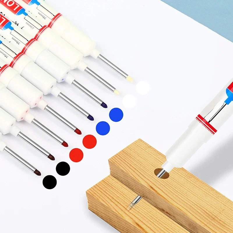 Marqueurs à tête longue pour stylo de perforation en métal, trou profond de 20mm, étanche, calcul à chaud, travail, décoration, multi-usages, ensemble de 4 pièces