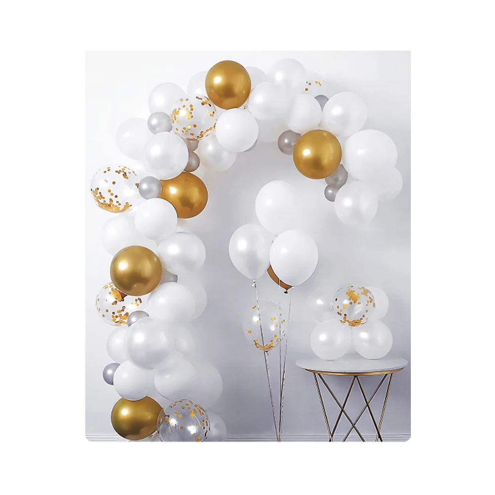 

73 Pcs Party Decoration Platinum Series Latex Balloon Set For Birthday Festivals Celebration