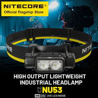 NITECORE NU53 USB-C Rechargeable Headlamp 16W Fast Charge Running Industrial Headlight 1800 Lumens, Built in 6000mAh Battery