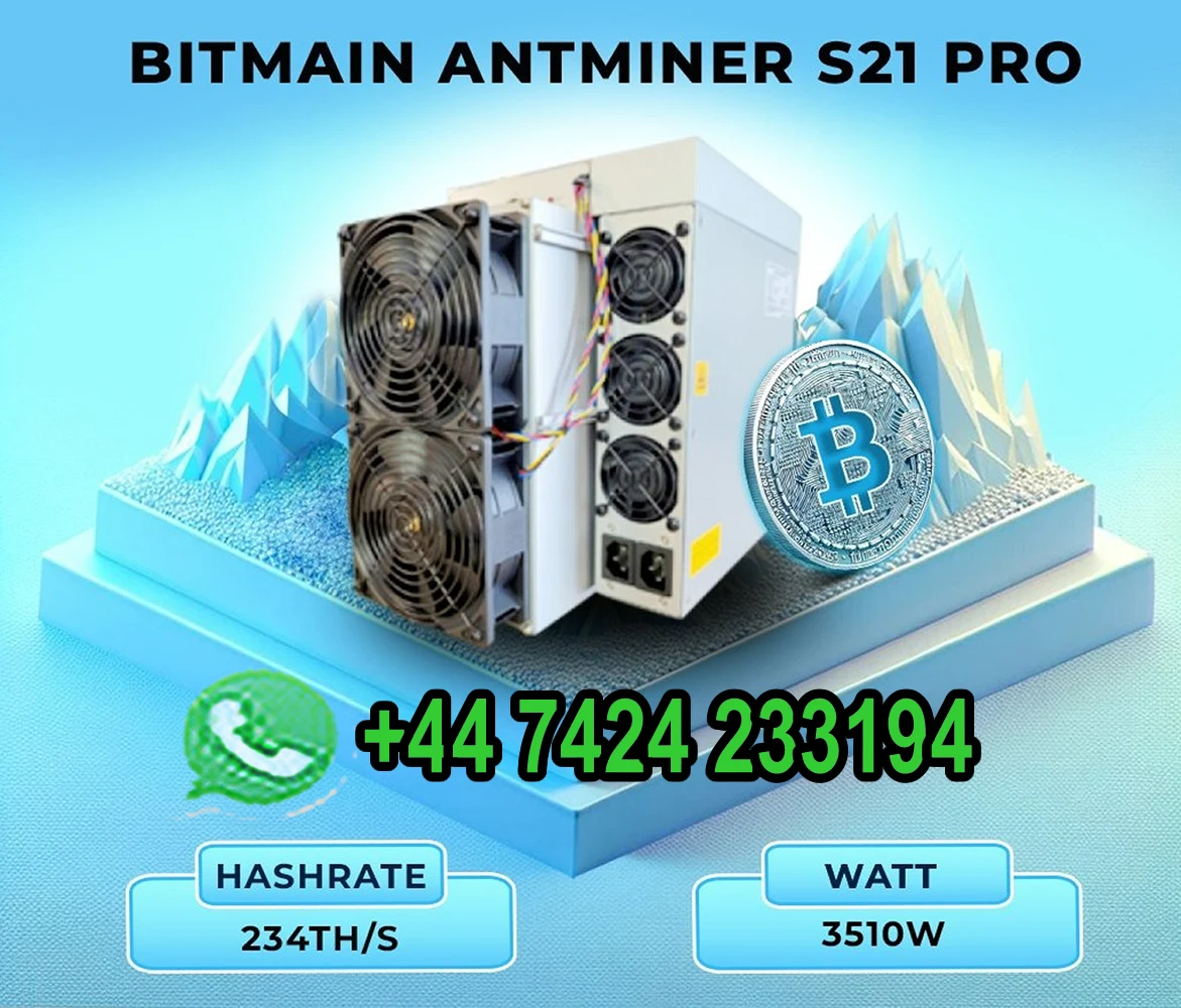 DC BUY 3 GET 2 FREE New Antminer S21 Pro 234T 15 J/T