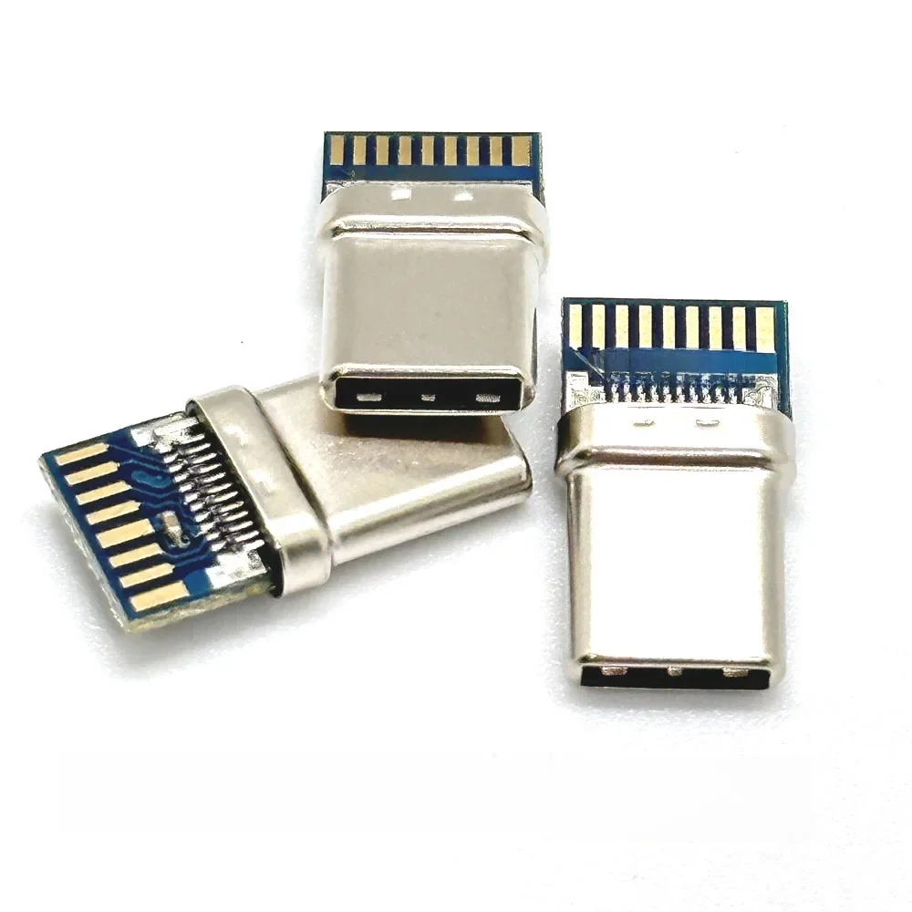 1-10szt 17-pinowe złącze USB 3.1 Type-C Męskie gniazdo Adapter do lutowania drutu i kabla 17-pinowe wsparcie płytki PCB — zdjęcie 2