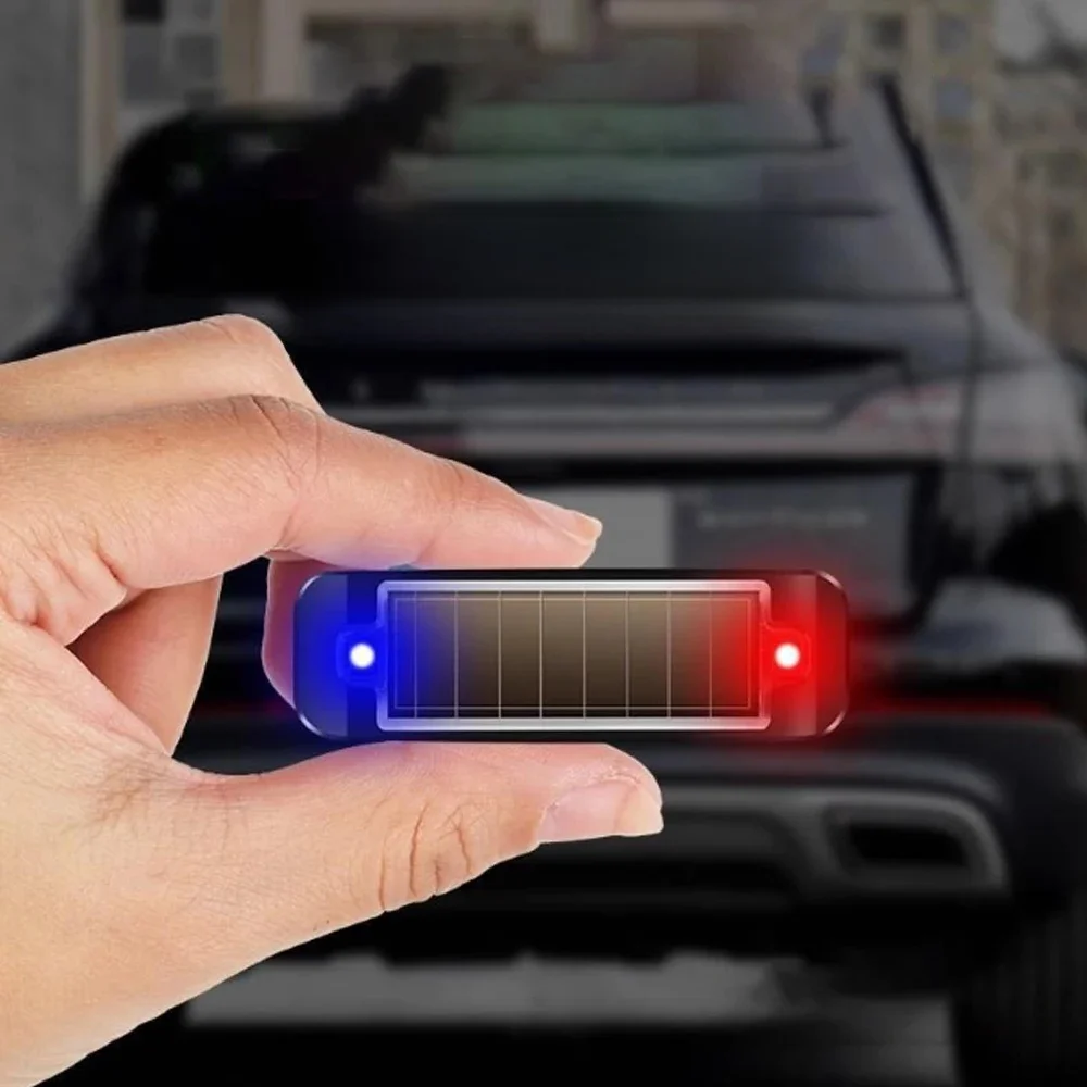 Mini LED Solar Power Car Warning Light Night Security Simulated Alarm Wireless Anti-Theft Caution Lamp Flashing Dummy Alarm Lamp — zdjęcie 2