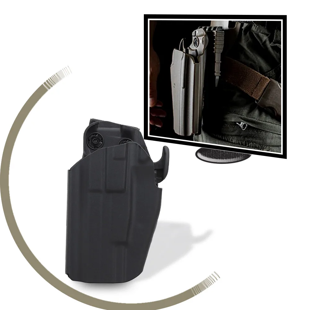 

Тактическая кобура для левой руки с быстрым вытяжкой, регулируемая кобура для охоты на открытом воздухе, поясной ремень для стрельбы, охотничье снаряжение, кемпинг, туризм