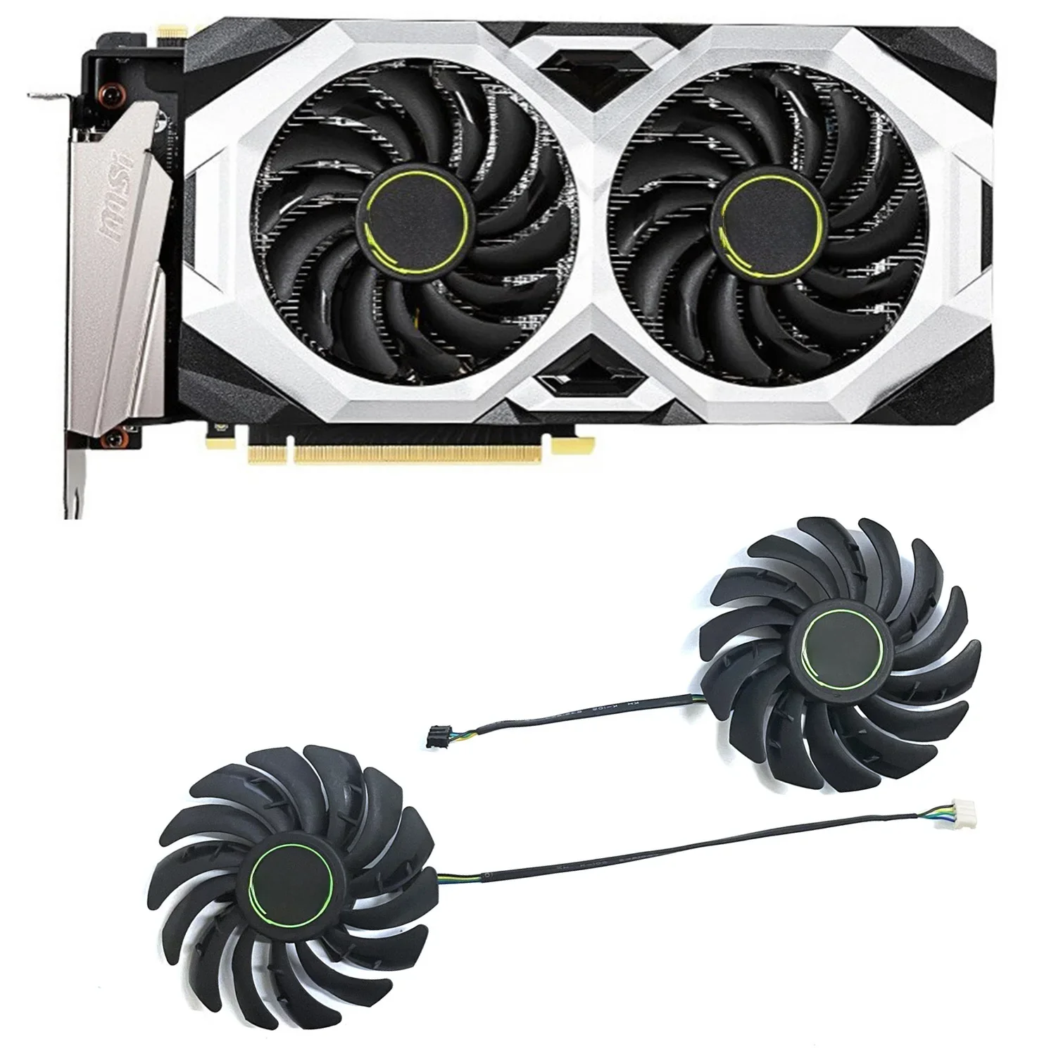 PLD09210S12HH DC 12V 0.40A 4PIN 85MM RTX2070 GPU Cooler dla MSI Geforce RTX 2060 2070 2080 Super Ventus XS OC Wentylator karty graficznej — zdjęcie 2