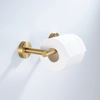 Portarrollos de papel higiénico montado en la pared, organizador de repuesto, soporte de rollo de baño, soporte de papel higiénico de cocina, dorado