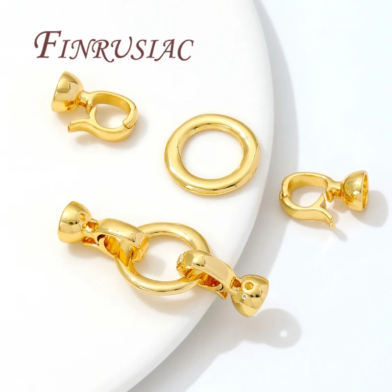 Locks For Jewelry 18K Gold Plated Fasteners For Bracelets Clasps For Jewelry Connectors Accessories DIY Findings image 3
