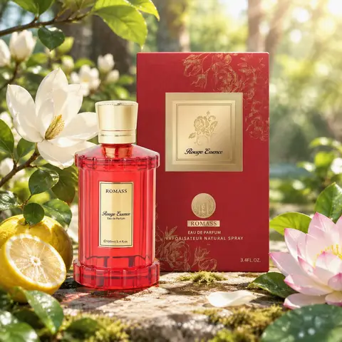SENDME ROMASS Rouge Essence Eau De Parfum 100ml / 3.4 Fl Oz, Saffron Amber Woody Unisex Perfume With Almond Notes, Warm Gift Fragrance