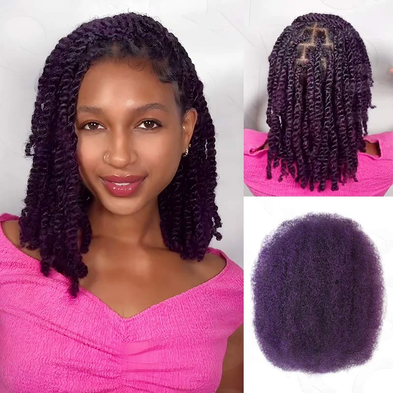 Best 100% Color Human Hair Braiding Hair  Kinky Bulk Human Bulk for Braiding Afro Kinky Bulk Human Hair Mini Twist Natural Look