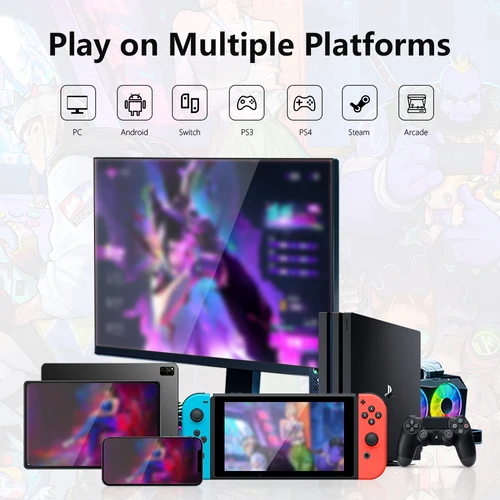 Imagen 2 del producto Joystick Haute42 Hitbox teclado Arcade Stick controlador para PS4/PS5/Switch Arcade Hitbox controlador sin palanca Fight Sticks PC