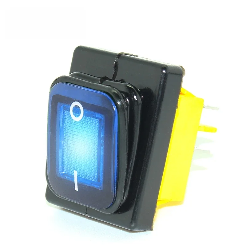 FILN KCD4 T85 220 V 30A robuste rouge bleu vert IP68 LED étanche interrupteur à bascule 4 broches on off marine gel interrupteur à bascule