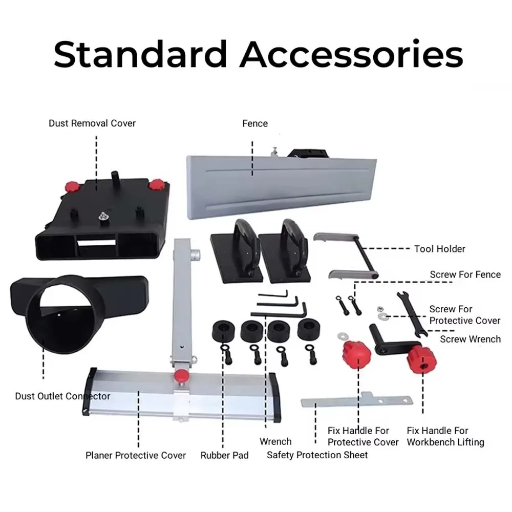 Woodworking Flat Planer Electric Planer Desktop 6-inch 8-inch Planer Press Planer Automatic Feeding Woodworking Tool