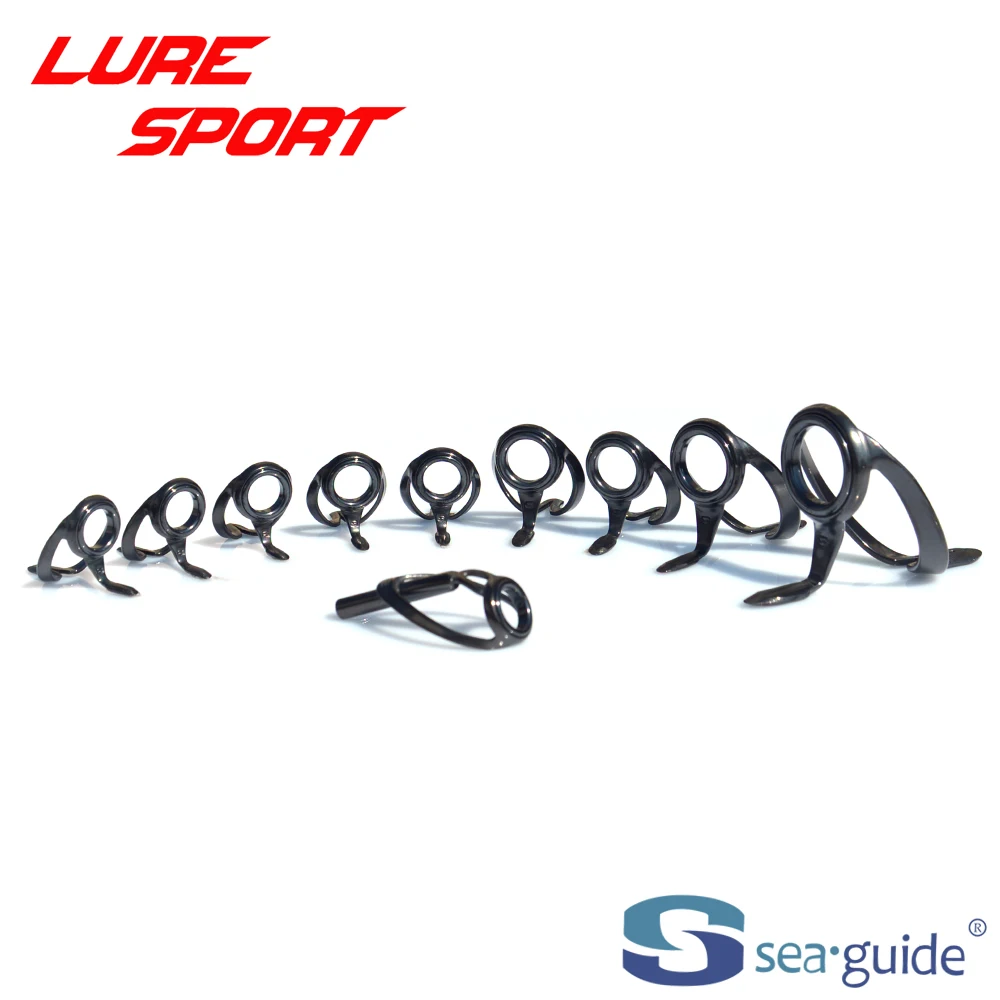 SEAGUIDE Heavy Duty Black Frame 13pcs 11pcs10pcs 8pcs guide set HBXRESG20 Boat Rod Building component Guide Repair DIY Accessory