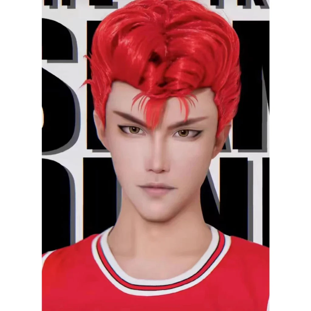 อนิเมะ Slam Dunk Shohoku Akuragi วิกผมชุดคอสเพลย์ผู้หญิงสีแดงบาสเกตบอล Rukawa แฟชั่นวิกผมดำ