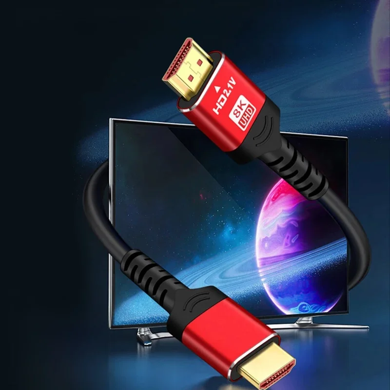 1M 1.5M 2M 8K kabel HDTV do TV Box Xiaomi PS5 Ultra High Speed kompatybilny 8K @ 60 HDTV kabel 2.1 48Gbps eARC Dolby Vision — 2
