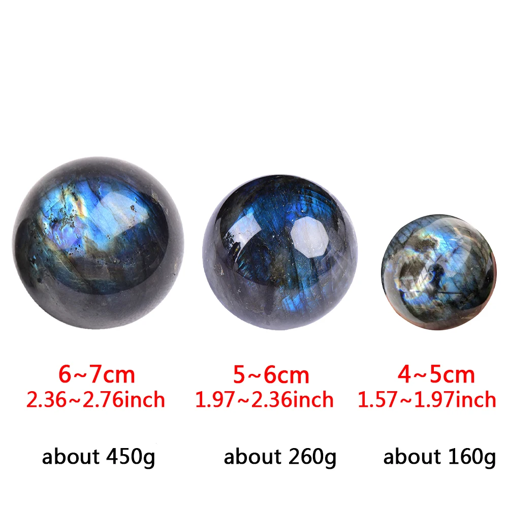 Labradorite Crystal Sphere Star-Fall Iris Unique Matte Smooth Niche Zen Decor